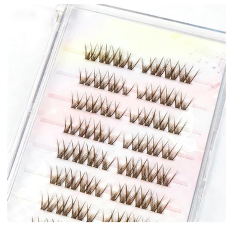 Soft Segment False Eyelashes in Dark Brow &Black, Natural Wispy Look for Everyday Wear–Lightweight,Realistic Lash Extension for a Subtle Flirty Effect