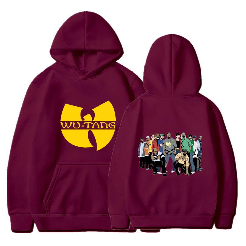 Popular sweater men's and women's autumn and winter animation periphery Wu-Tang hooded pullover a hair