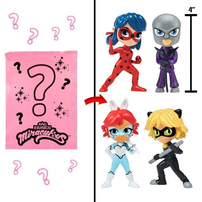 Chibi Puppen Farbwechsel Überraschung 10 cm - Miraculous Ladybug - BANDAI - Zufälliger Charakter