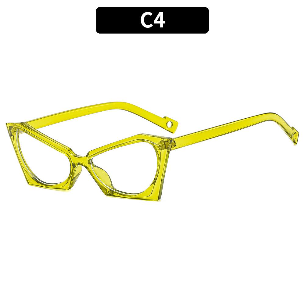 

Irregular Eyeglass Frame Anti Blue Light Flat Glasses Quadrilateral Cat Eye AC Versatile Anti Fatigue Glasses for Women