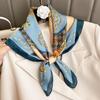 70cm Classic Velvet Scarf Macadamia Flower Versatile Wrap Headband Neck Protector All-Match Square Shawl Women's Shoulder Scarf
