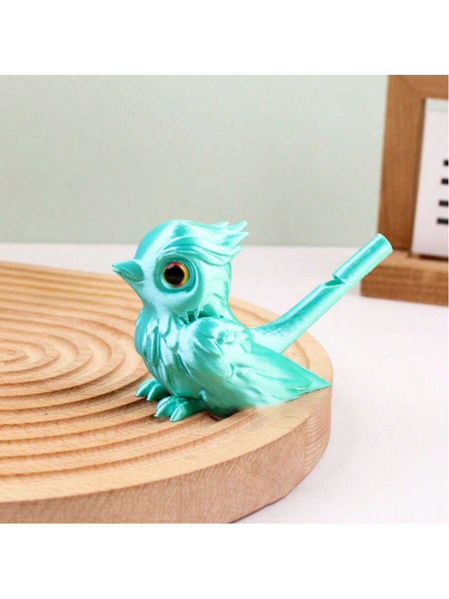 

1PC multi-color 3D printed whistle with water injection simulation bird whistle, can blow out the sound of birds, party gift морская волна