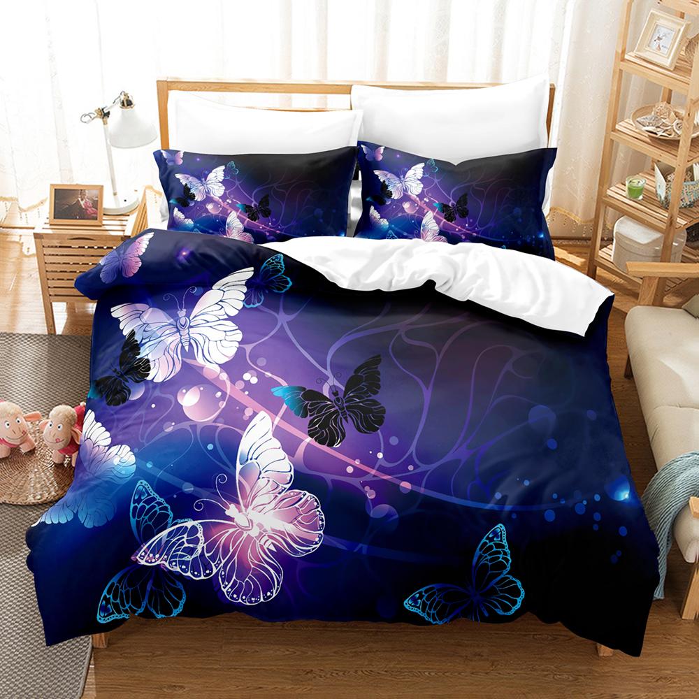 3D The Butterfly Bedding Sets Duvet Cover Set With Pillowcase Twin Full Queen King Bedclothes Bed Linen