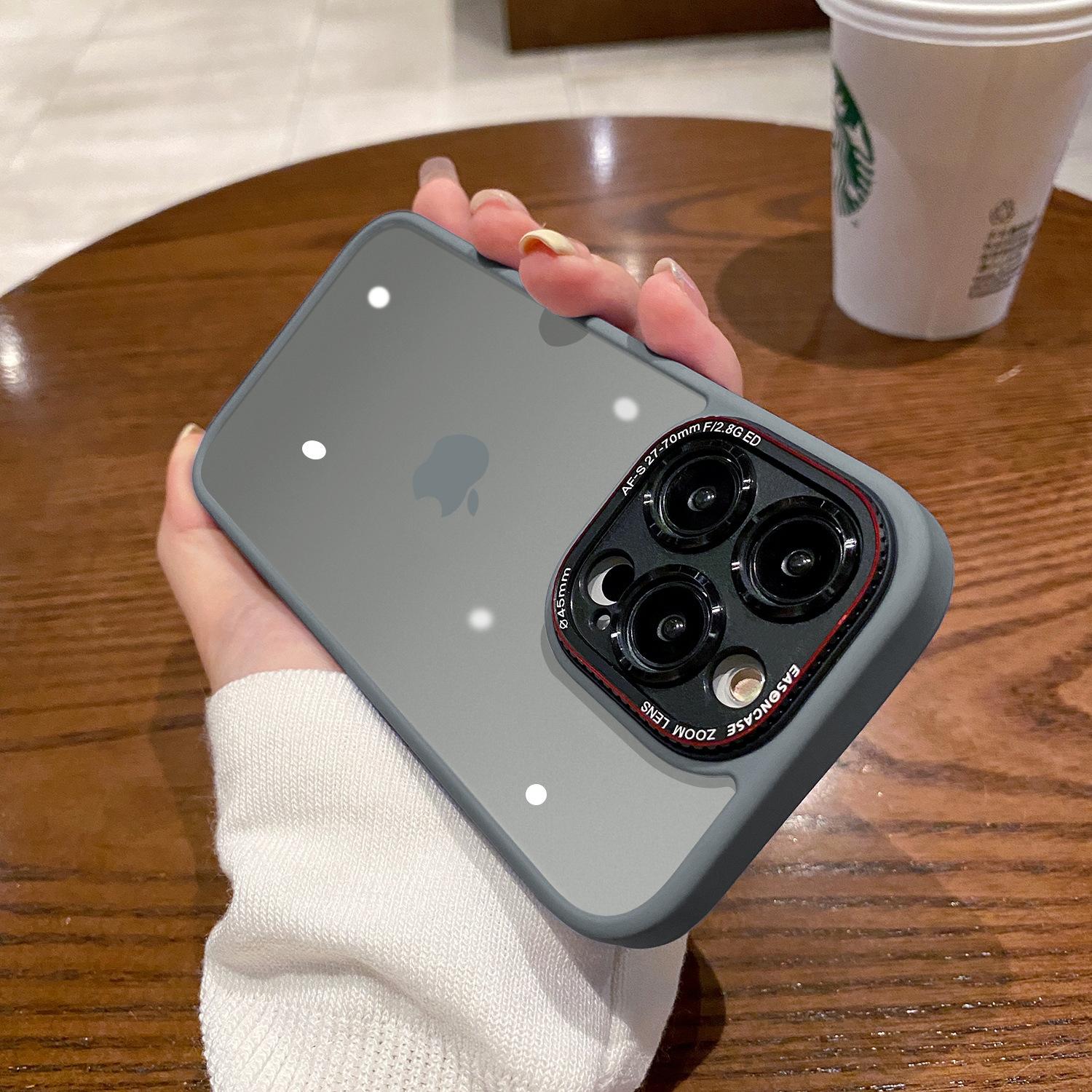 

Скраб с эффектом кожи, подходит для чехла для мобильного телефона Apple 15, iPhone 14, металлическое кольцо для объектива из лайкры, куртка с полной защитой 16 iPhone 16promax