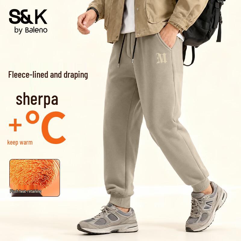 

Baleno S&K Men s Thick Lambswool Jogger Pants 3XL