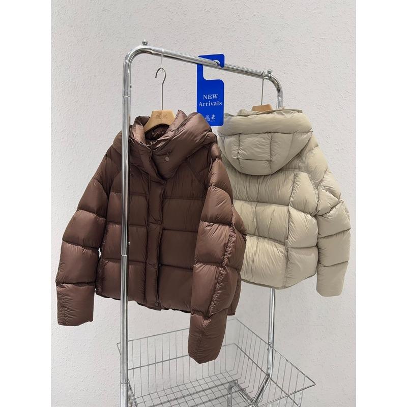 Women Casual Loose Hooded Short Thick Padded Jacket Winter Cotton Outerwear