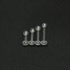 Acrylic Silicone Tongue, Ear, Navel, Eyebrow, Nose Piercing Jewelry with Transparent Bar and Bead