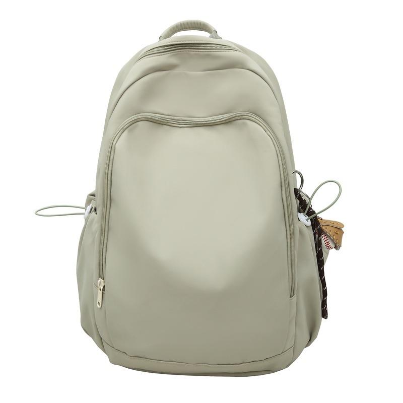 Casual solid color large capacity schoolbag new middle and high school students backpack travel backpack