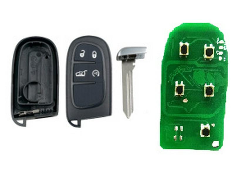 Compatible with JP Cherokee 4-Button Smart Remote Key, 4A Chip, 433MHz
