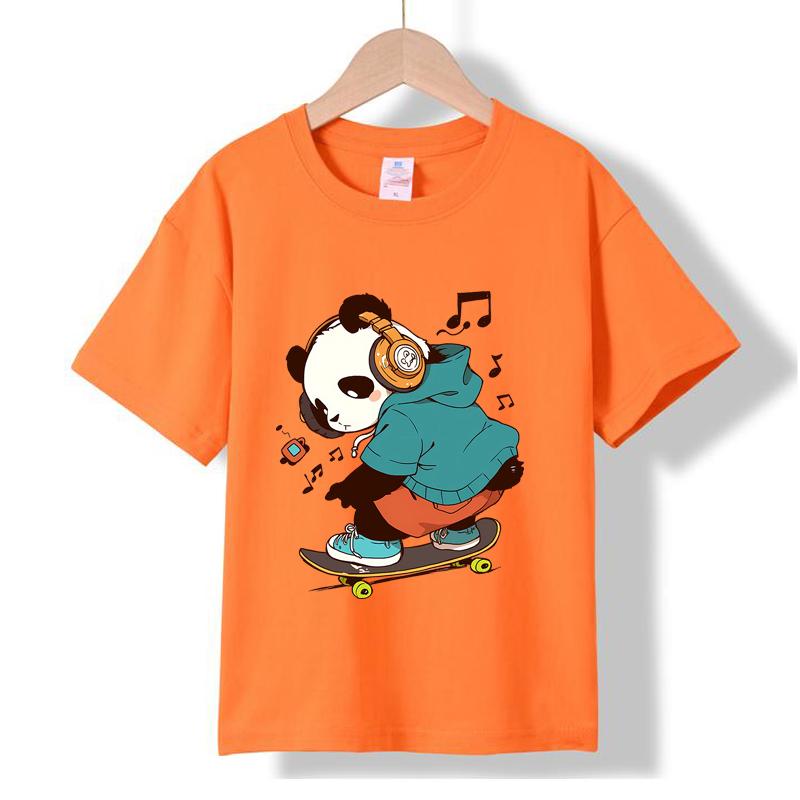 XH90 MINISO 2026 Summer New Printed Cotton Round Neck T-shirt for Children Aged 1-16, Boys and Girls