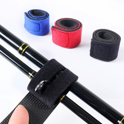 12pcs Fishing Rod Straps Fishing Pole Wrap Band Elastic Fishing Rod Holder Belts