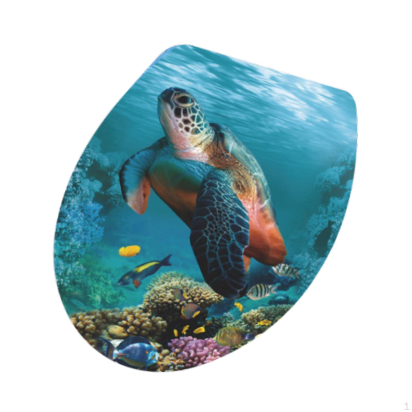 

3D наклейки на крышку унитаза для декора ванной комнаты