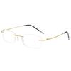 Ultralight Memory Rimless Reading Glasses Men Women Blue Light Blocking Presbyopic Eyeglasses Hyperopia Eyewear +1.0 to +3.5