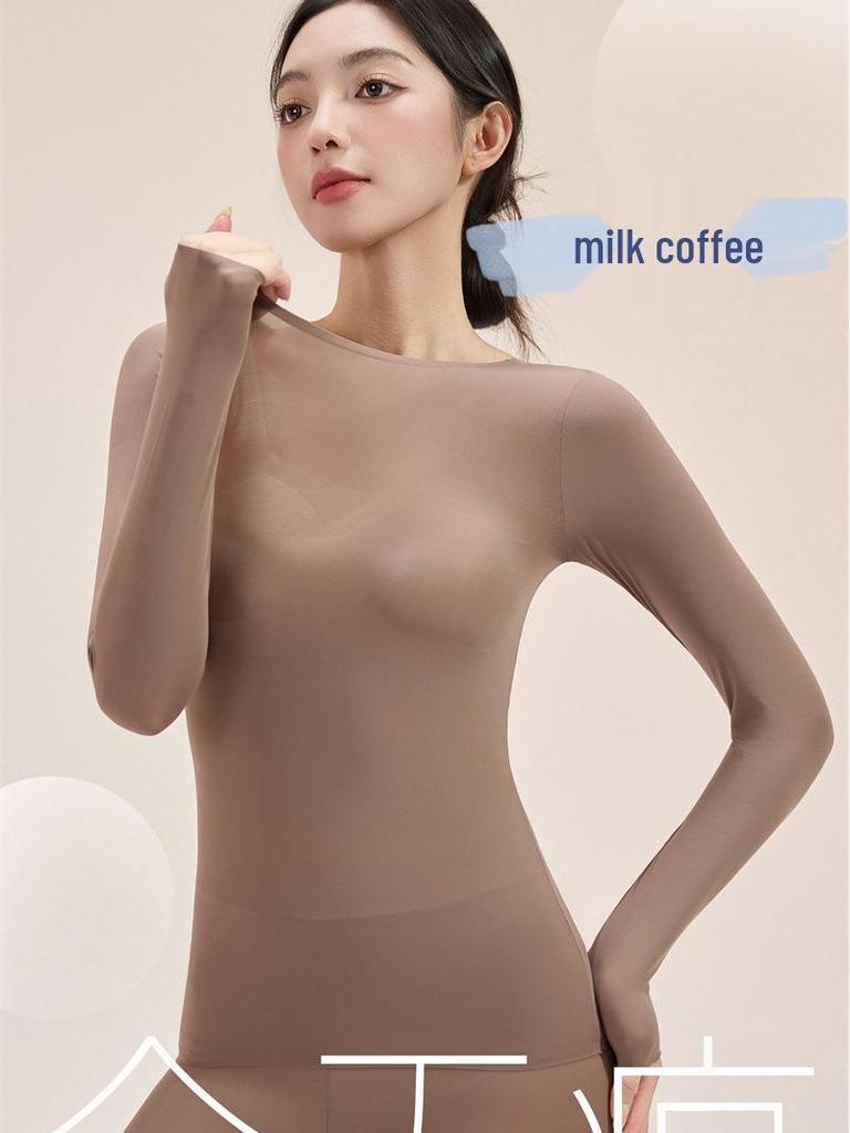 Ultra-Thin Birch HS800 Women's Autumn Seamless Hydrating Shirt & High Elasticity Warm Underlayer Set