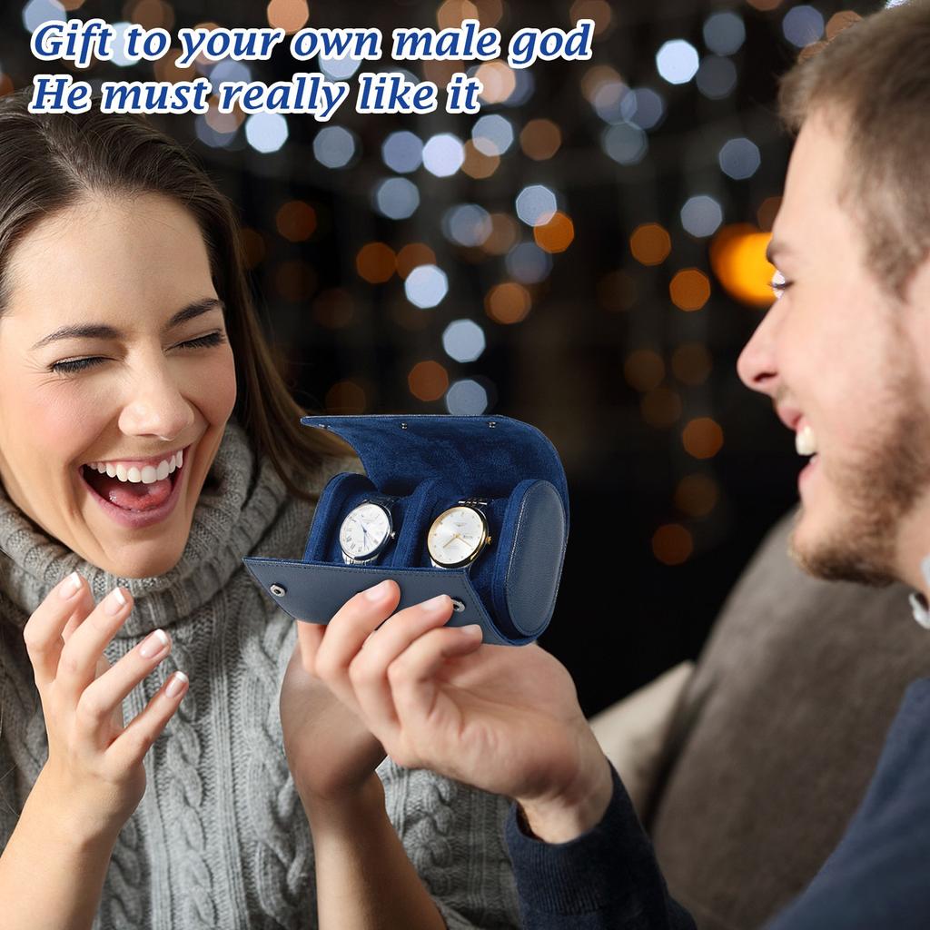 Herre Smykkeskrin Klokke Oppbevaringsboks 1/2/3 Spor Reise Forretnings Klokkeboks Gaveeske, Valentinsdagsgave