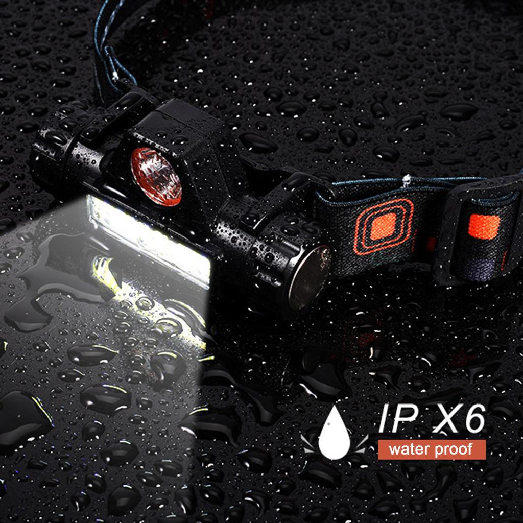 Q5+COB Bright Headlight Night Walking Headlamp Camping Hiking Head Lamp Rechargeable Outdoor Work