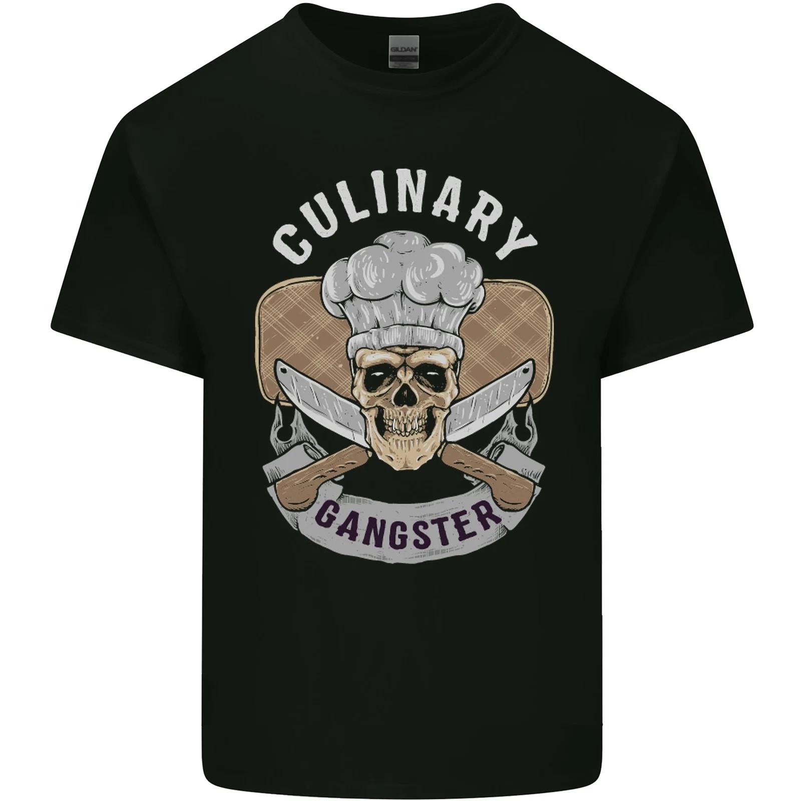 Culinary Gangster Chef Cooking Skull BBQ Kids T-Shirt Childrens 3XL