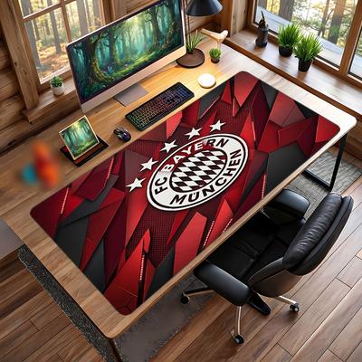 Bayern Munich Printed Large Mouse Pad, Non Slip Soft Rubber Gaming Desk Mat for Office Laptop Computer Decor