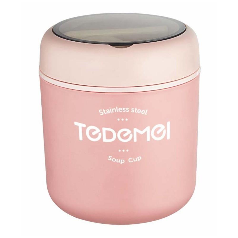 Portable Stainless Steel Lunch Box Leak-Proof Thermal Soup Container Vacuum Cup  Office Lunch