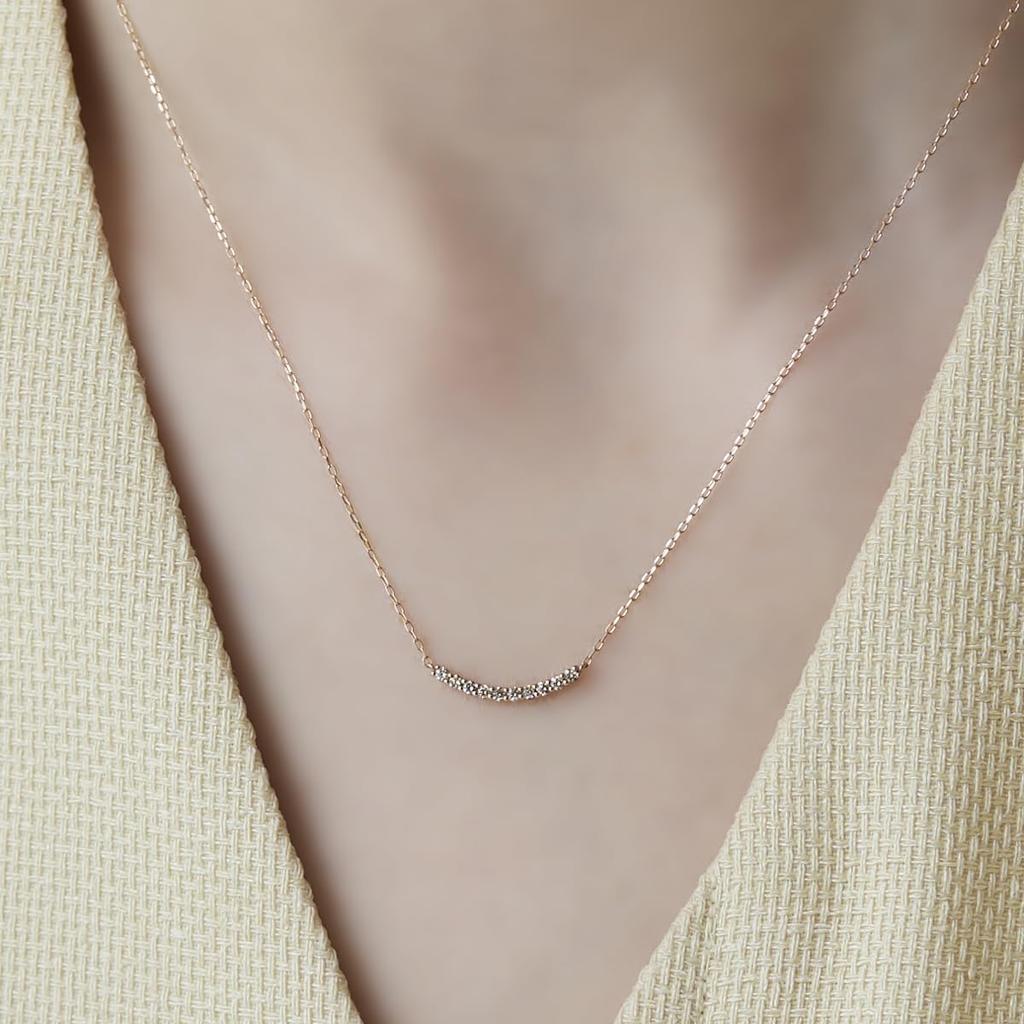 Official K18 Pink Gold Diamond Birthday Gift for Comes with Jewelry 152331123107 [CANAL 4℃] Necklace, Women, Case,