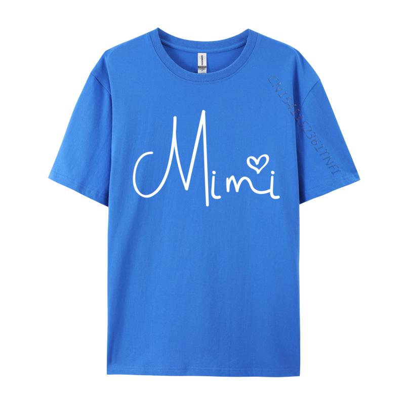 Mimi Heart Grandma Christmas Mother Is Day TShirt Unisex Clothing TShirt Combed Cotton Funny Clothing Shirt Round Collar
