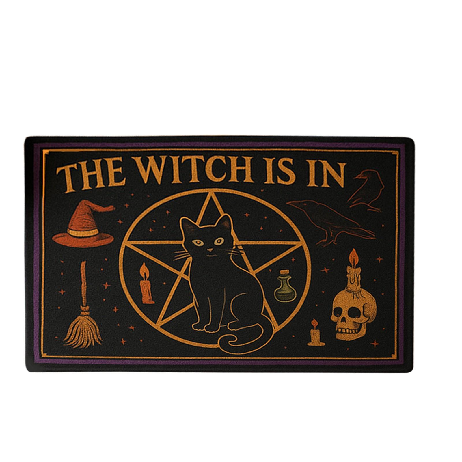 

Funny Halloween Doormat Carpet, Entrance Front Door Outdoor Entry Porch Mat One Size
