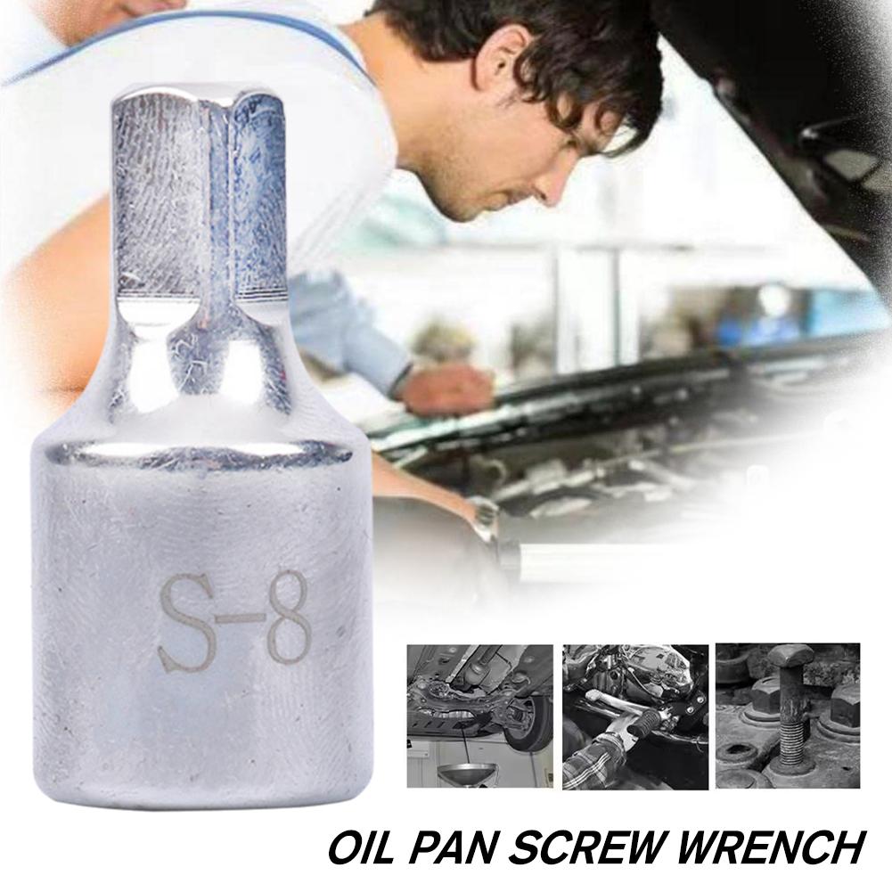 1Pcs 8mm Square Oil Sump Drain Plug Key Tool Remover Fit For Renault Peugeot Oil Pan Drain Screw Disassembly Tool