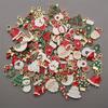 30pcs Random Golden Enamel Christmas Pendants For Bracelet Earrings DIY Christmas Clothing Sewing Bag Decorative Accessories