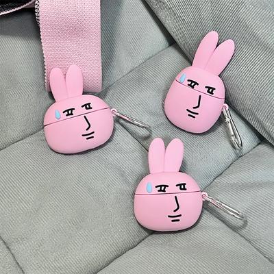 For Airpods 4 Case 2024,Cute 3D Japan Pink Rabbit Silicone Earphone Cover For Airpod 4 Case/Airpods Case For Girls Women