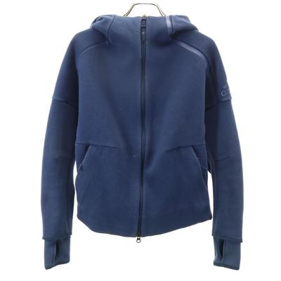 Adidas Long Sleeve Z.N.E. Zip Hoodie M Navy Women Used