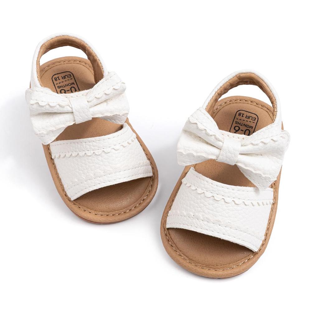 2025 Girls' Baby Sandals: Super Soft, Non-Slip Rubber Sole with Bowknot for Toddlers