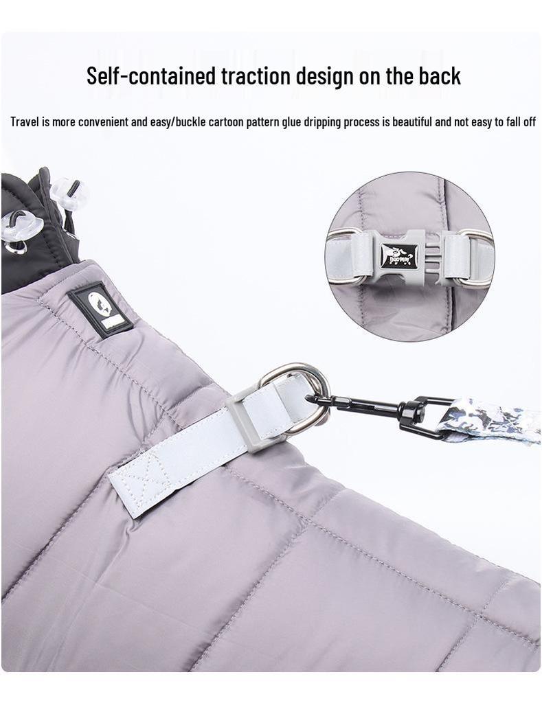 Winter Warm Four-Legged Cotton Dog Clothes for Small Pets - Cold Protection Outdoor Apparel