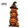 Vintage Haunted House Tiered Tray Decor Farmhouse Halloween Wooden Tabletop Decorations Table Topper Signs Spooky Retro Holiday Signs Pumpkin Ghost