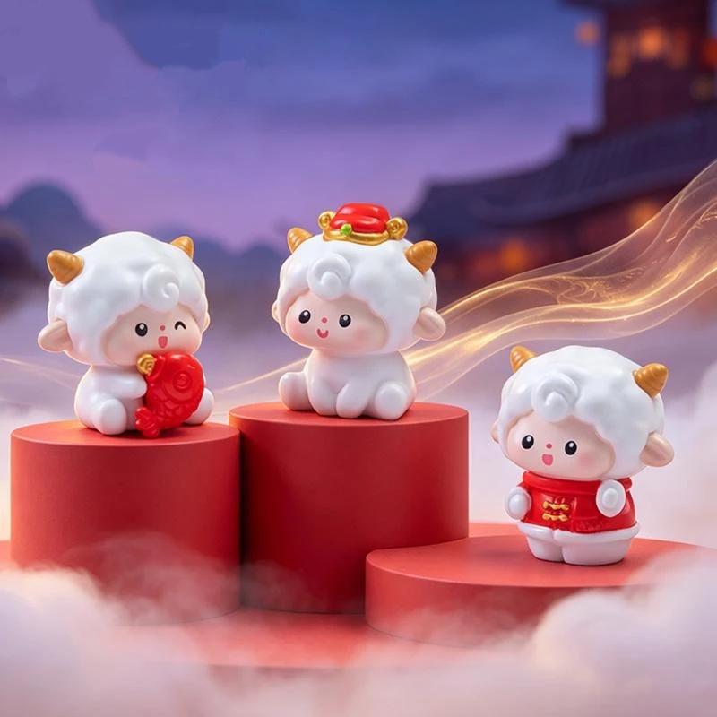 2027 Year Of The Goat Mini Resin Figurines Cute Lucky Designs For Home Desktop Decor New Year Gifts Collection