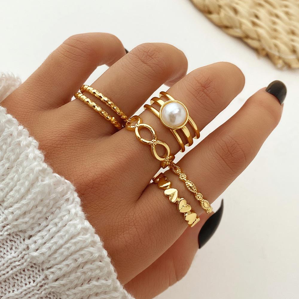 Mushan Women s Multi-Joint 22-Piece Heart & Butterfly Ring Set One size