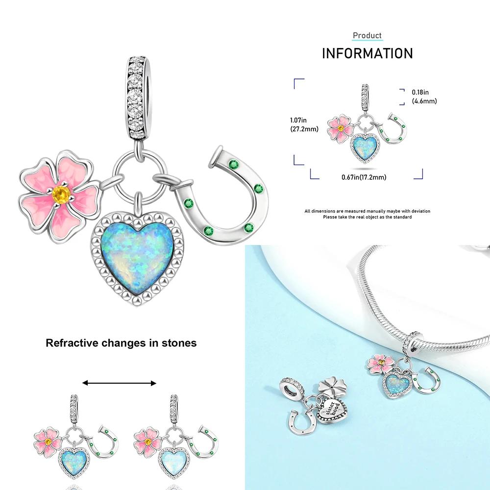 Copper Heart-Shaped Love Mothers House Family Bead Charm Pendant Fit Bracelet Jewelry Handmade Diy Gifts