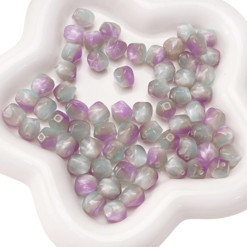 10mm 10Pcs Resin Octagon Beads Imitation Cat Eye Beads DIY Bracelet Necklace Earrings Jewelry Accessories