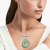 Necklace Amazonite Gemstone Natural Beads Round 20" Blue Pendant Silver Faceted