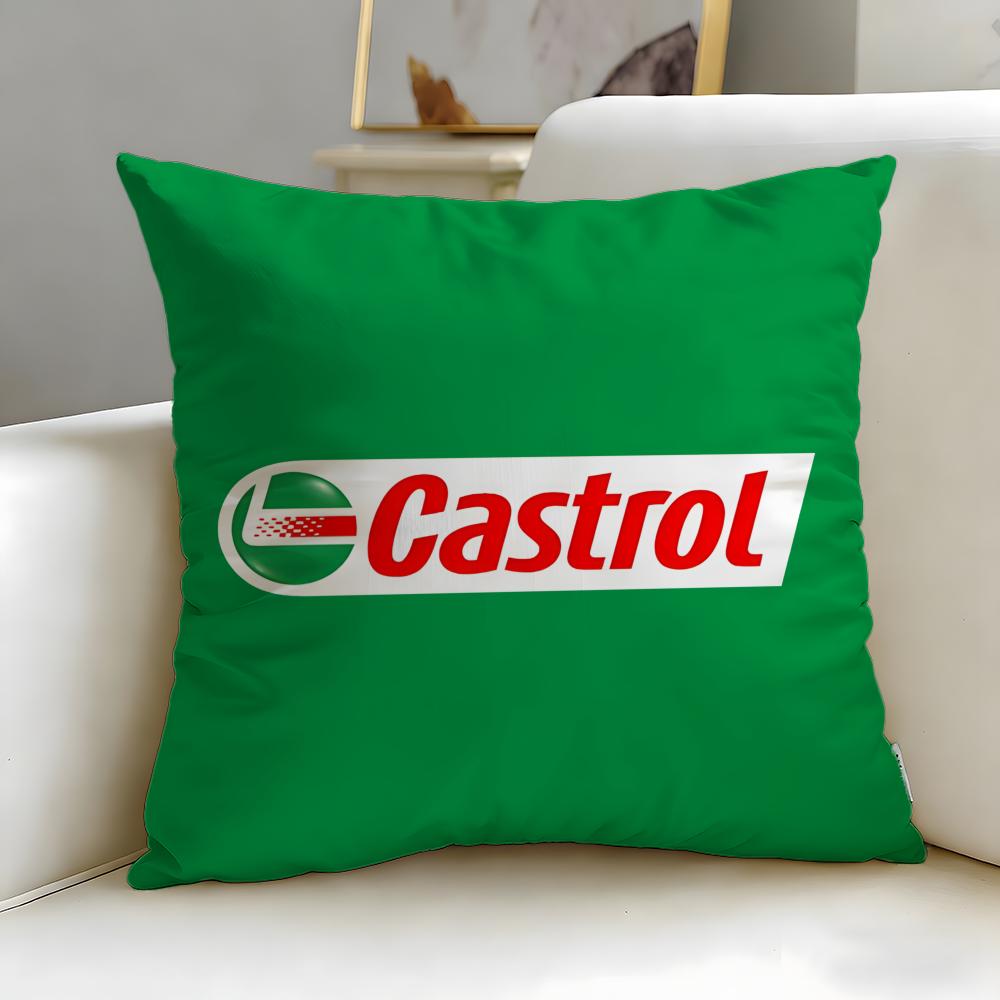classic brand Castrol Cushion Cover Soft  EasyWash Pillow Case  Versatile for Couch Bed Travel and Office