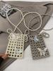 Pearl Mini Crossbody Bag With Weaving Design For Daily Use And Vintage Style