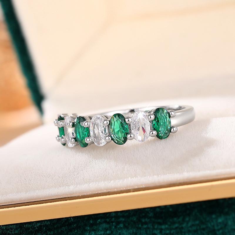 Cubic Zirconia Rings Finger Accessories Lady Nuptial Wedding Occasion Band For Women Jewelry Present GiftsWedding Gift Idea