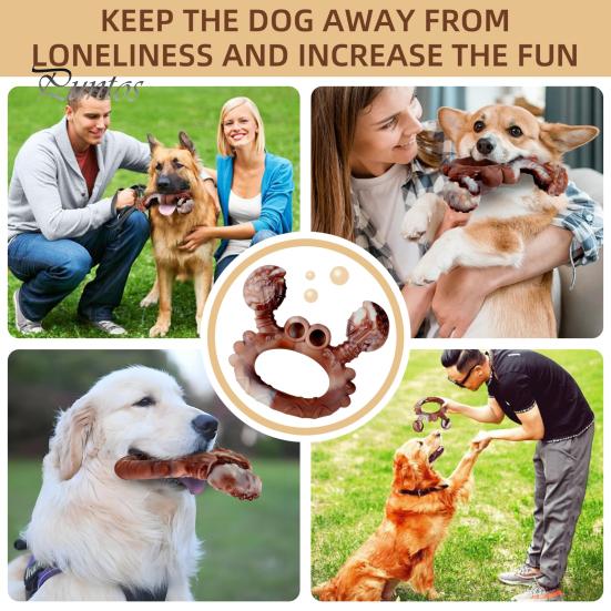 Indestructible Dog Toy for Aggressive Chewers Beef Flavor Tough Chew Toy Nylon Animal Shaped Teeth Cleaning Toy for Medium And Large Dogs