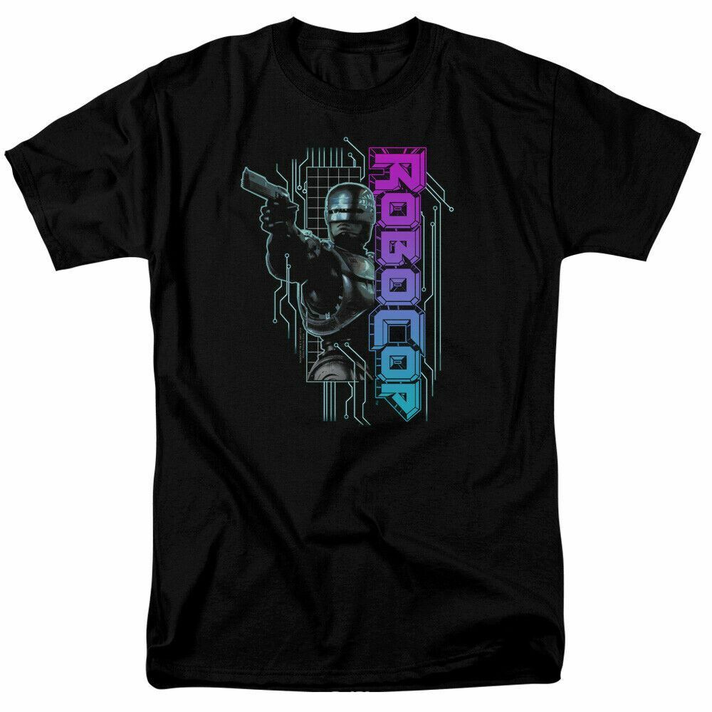 Robocop Robo Neon T Shirt Mens Licensed Police Movie Tee Black S