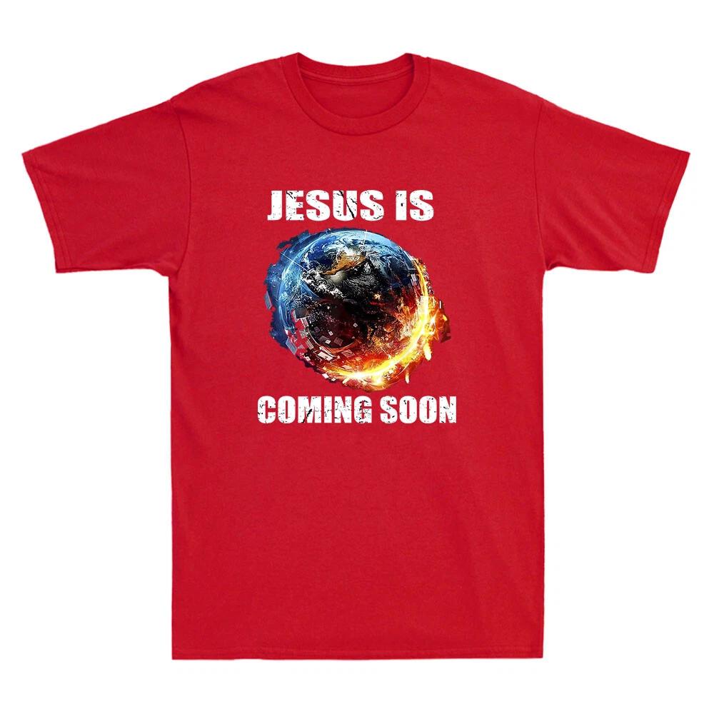 Jesus Is Coming Soon Christian Religious Inspired Design Vintage Men s T-Shirt M