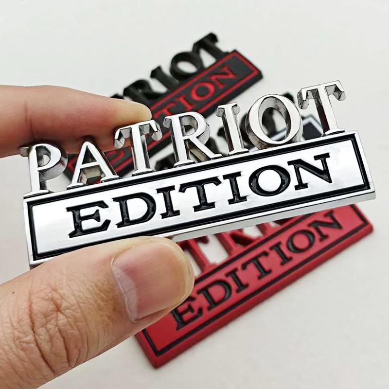 PATRIOT Edition 3D Emblem Sticker Badge Fender Funny Decals Car Truck Replacement Door Decoration for Universal Car SUV