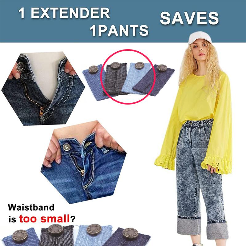 8-1PC Extension Buttons for Pant Long Buckle Hook Stretch Adjustment Waist Buckle Pregnant Women Fat Trousers Buckle Extension