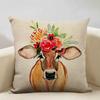 Farm Animals Cows Sheep Pigs Cushion Cover Bedroom Sofa Decorative Pillow Case 45x45CM High-quality Linen Office Accessories