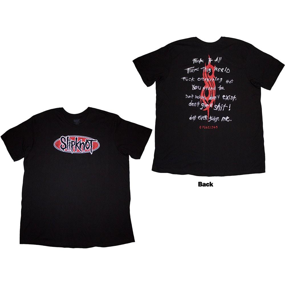 Slipknot F It All T-Shirt Black New M