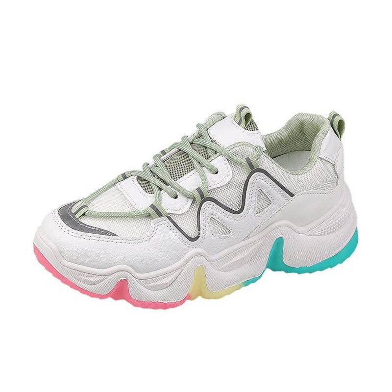 2021 Otoño Zapatillas Chunky Sneakers Mujer Plataforma Zapatos Arco Iris  Color Grueso Fondo Moda Running Calzado Zapatillas Mujer comprar a buen  precio — entrega gratuita, reseñas reales con fotos — Joom