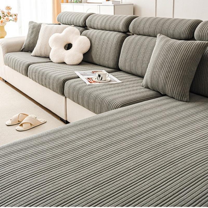 

Жаккардовый флисовый чехол на сиденье дивана, эластичные чехлы на подушки дивана, моющийся, съемный, чехол для углового дивана L-образной формы для домашнего декора Backrest-S 1pc темно-серого